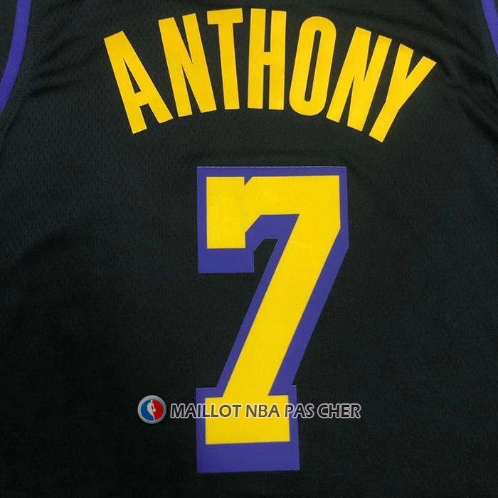 Maillot Los Angeles Lakers Carmelo Anthony NO 7 Ville 2019-20 Noir